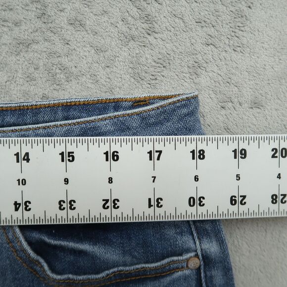 Southern Grace Jeans Women's 18 Blue High-Rise Flare Denim 30" Inseam Distressed - Picture 3 of 15